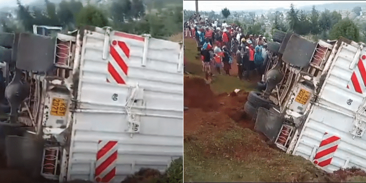 Scenes of the accident. Photo/ Screen Grab