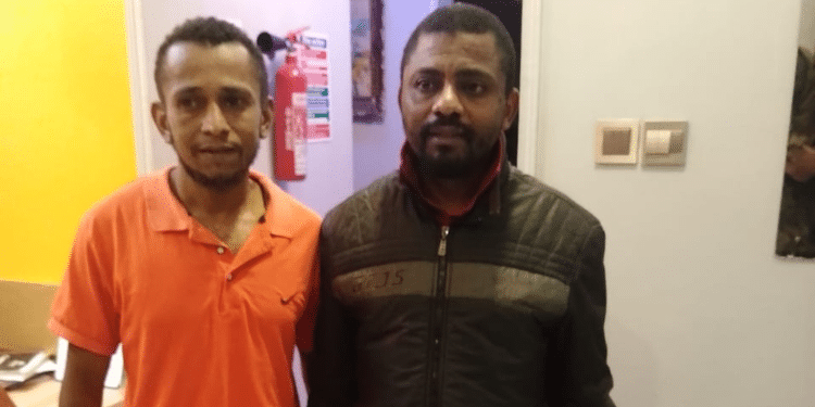 Kitengela brothers Aslam and Jamil Longton speaking to the press. PHOTO/Screengrab