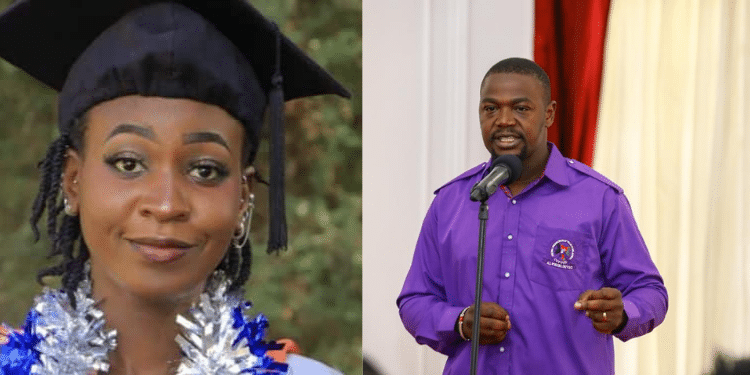 A Photo College for the KMPDU CEO and the late Doctor Moraa, a medical intern at Gathundu County. Photo/KMPDU & Dr. Austine Omondi X accounts.