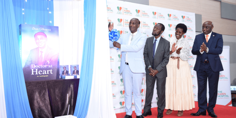 Image featuring Dr. Dan the Top Cardiologist, Prof. Nyong'o and EAEP CEO Kiarie Kamau Photo/Karen Hospital