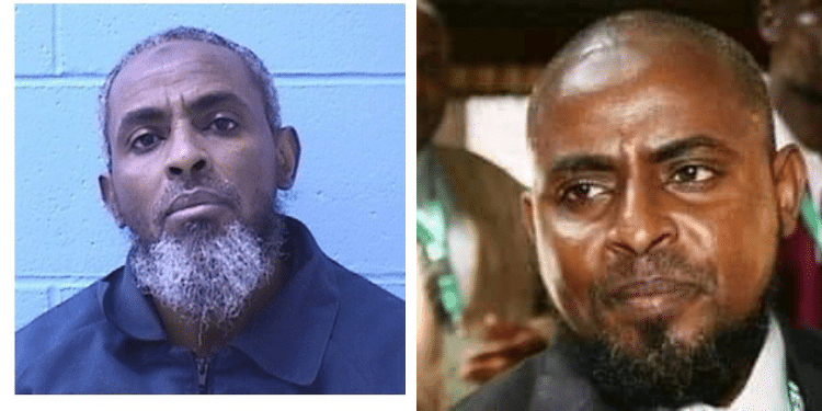 A side-to-side photo of Abduba Dida's mug shot and a portrait of the former Presidential candidate. photo- Abduba Dida (X)