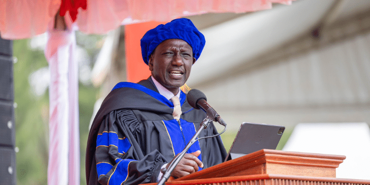 President William Ruto attends the 42nd Graduation Ceremony at the University of Eastern Africa, Baraton, in Nandi County. photo/ PCS