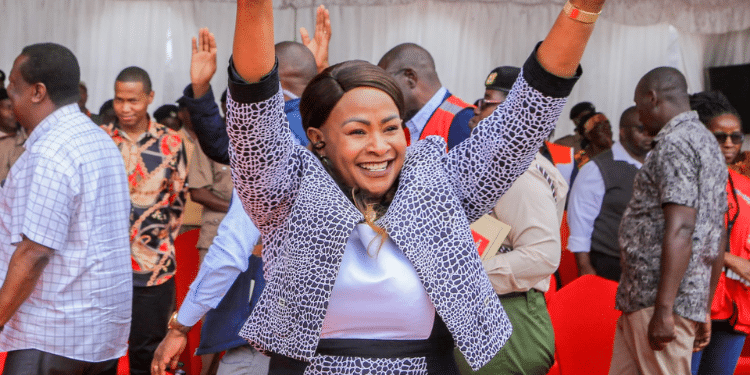 Machakos Governor Wavinya Ndeti at a past chruch function. photo/ Wavinya Ndeti
