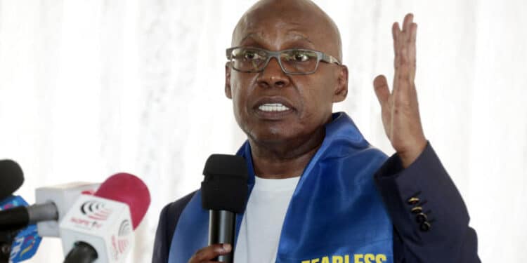 Safina Party leader Jimi Wanjigi during the Party meeting at Serena Hotel on March 9, 2022. PHOTO/Boniface Okendo, Standard.
