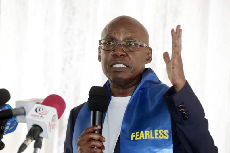Safina Party leader Jimi Wanjigi during the Party meeting at Serena Hotel on March 9, 2022. PHOTO/Boniface Okendo, Standard.