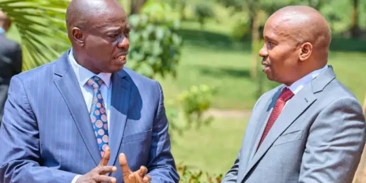 Impeached Deputy President Rigathi Gachagua and Interior Cabinet Secretary Kithure Kindiki.