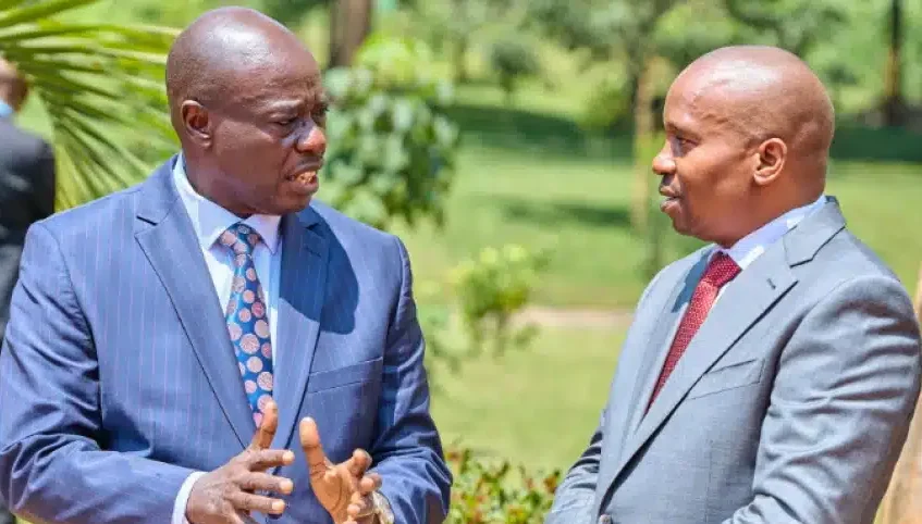 Impeached Deputy President Rigathi Gachagua and Interior Cabinet Secretary Kithure Kindiki.