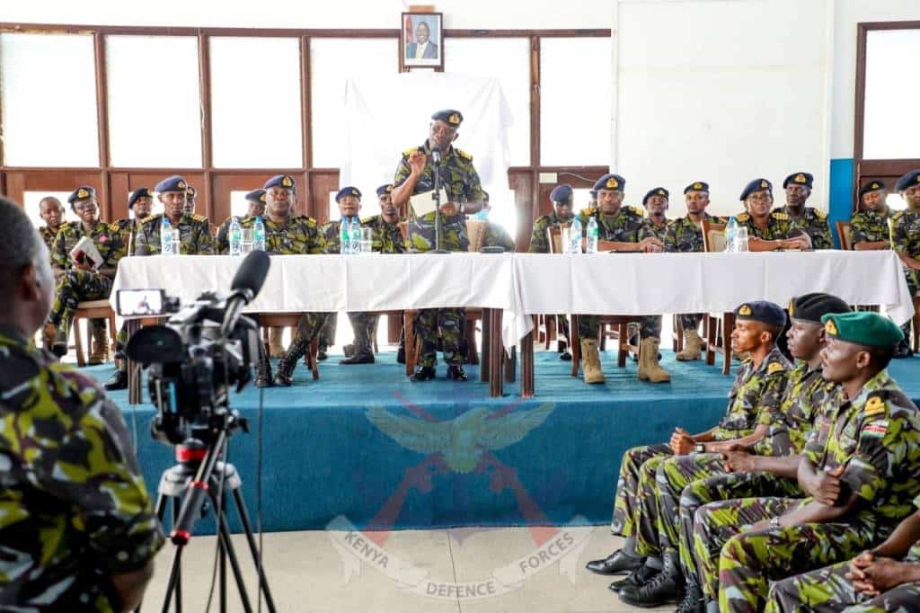 Commander Kenya Navy Major General Paul Otieno during the ceremony held on October 8, 2024.PHOTO/ KDF.
