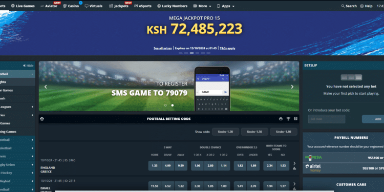 A website of Sportpesa. Photo/ Sportpesa