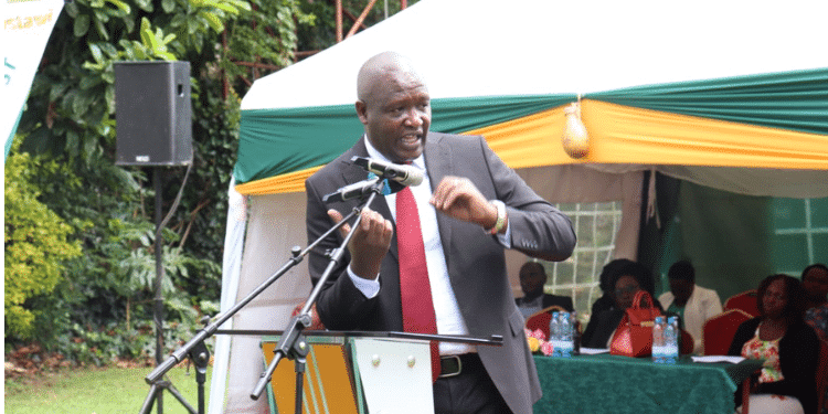 Governor, H.E. Eric Mutai while presiding over Finlays Community Trust to award scholarships to bright students from Kericho and Bomet counties. Photo/Kericho County Govt