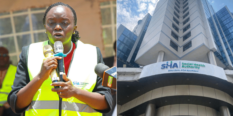 Health CS Deborah Mulongo and SHA headquarters in Nairobi. PHOTO/ MoH