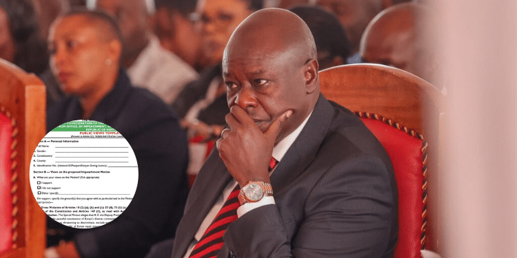 Gachagua Impeachment: Public Participation Form Published