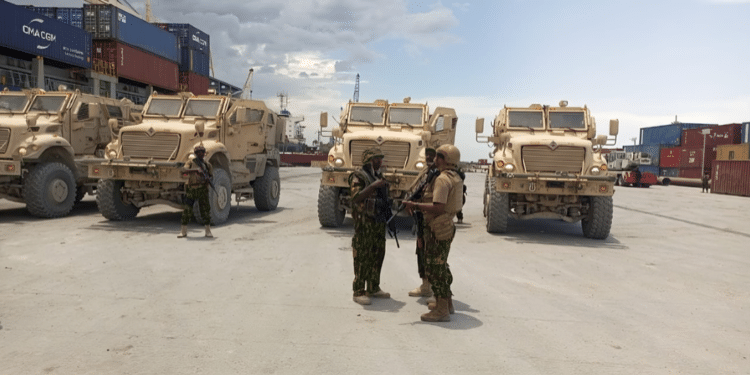 Kenyan police in a past operation in Haiti. photo/ MSS