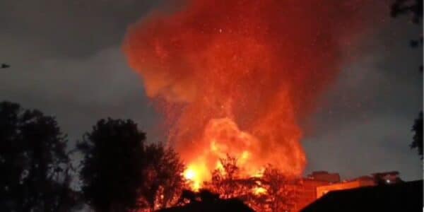 A past fire incidence at Ngara Estate. PHOTO/UGC
