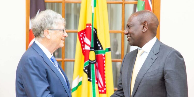 President William Ruto with US Billionaire Bill Gates at State House, Nairobi in November 2022. PHOTO/PCS