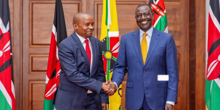 President William Ruto and Prof. Kithure Kindiki at State House, Nairobi. Photo/ PCS