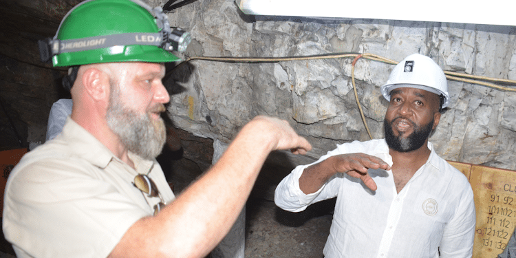 Mining CS Ali Hassan Joho during a visit to a quarry in Kenya. PHOTO/The Star.