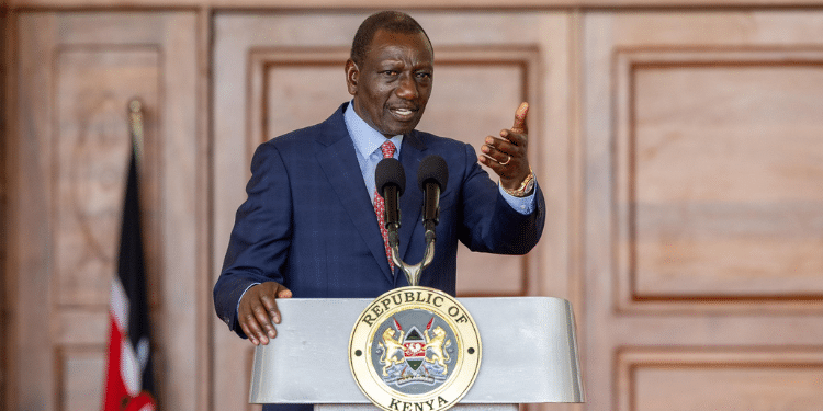 President William Ruto speaking during the Gold Award presentation to graduates of the President’s Award Kenya at State House, Nairobi.