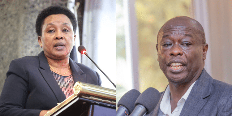 Collage photo of DCJ Philomena Mwilu and Rigathi Gachagua. PHOTO/Judiciary/DPCS