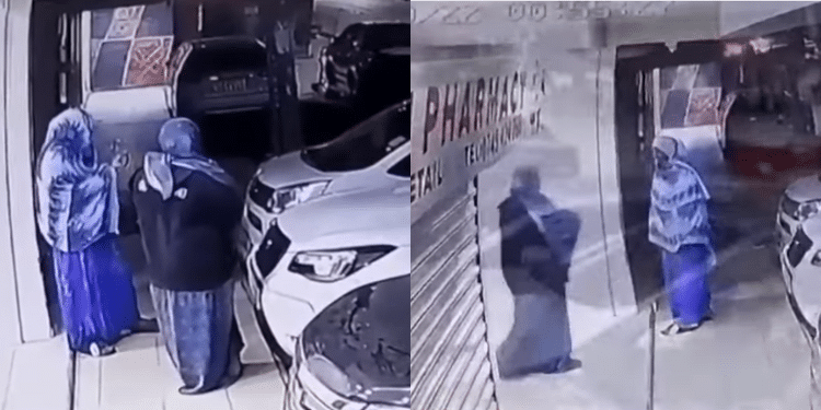 A CCTV footage showing the sisters making a phone call to before boarding a vehicle. PHOTO/ Eastleigh.
