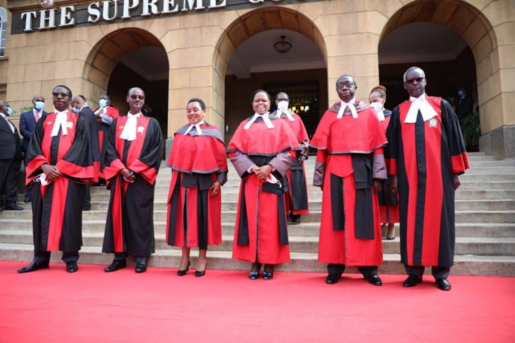 Photo of Chief Justice Martha Koome with the Supreme Court judges. PHOTO/ Judiciary.Photo of Chief Justice Martha Koome with the Supreme Court judges. PHOTO/ Judiciary.