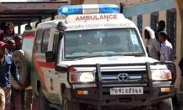 A photo of Mandera County Ambulance. PHOTO/ Mandera News Forum.
