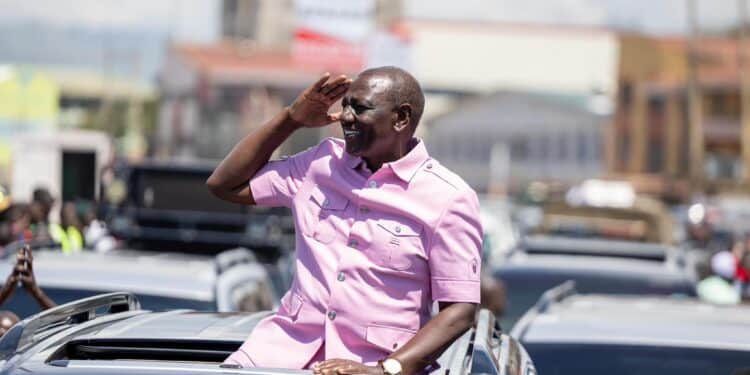 President William Ruto in Kondele, Kisumu City on November 26, 2024. PHOTO/PCS.