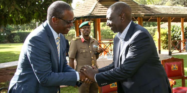 President William Ruto With Evans Kidero At State House In May 2023. Photo/Pcs.