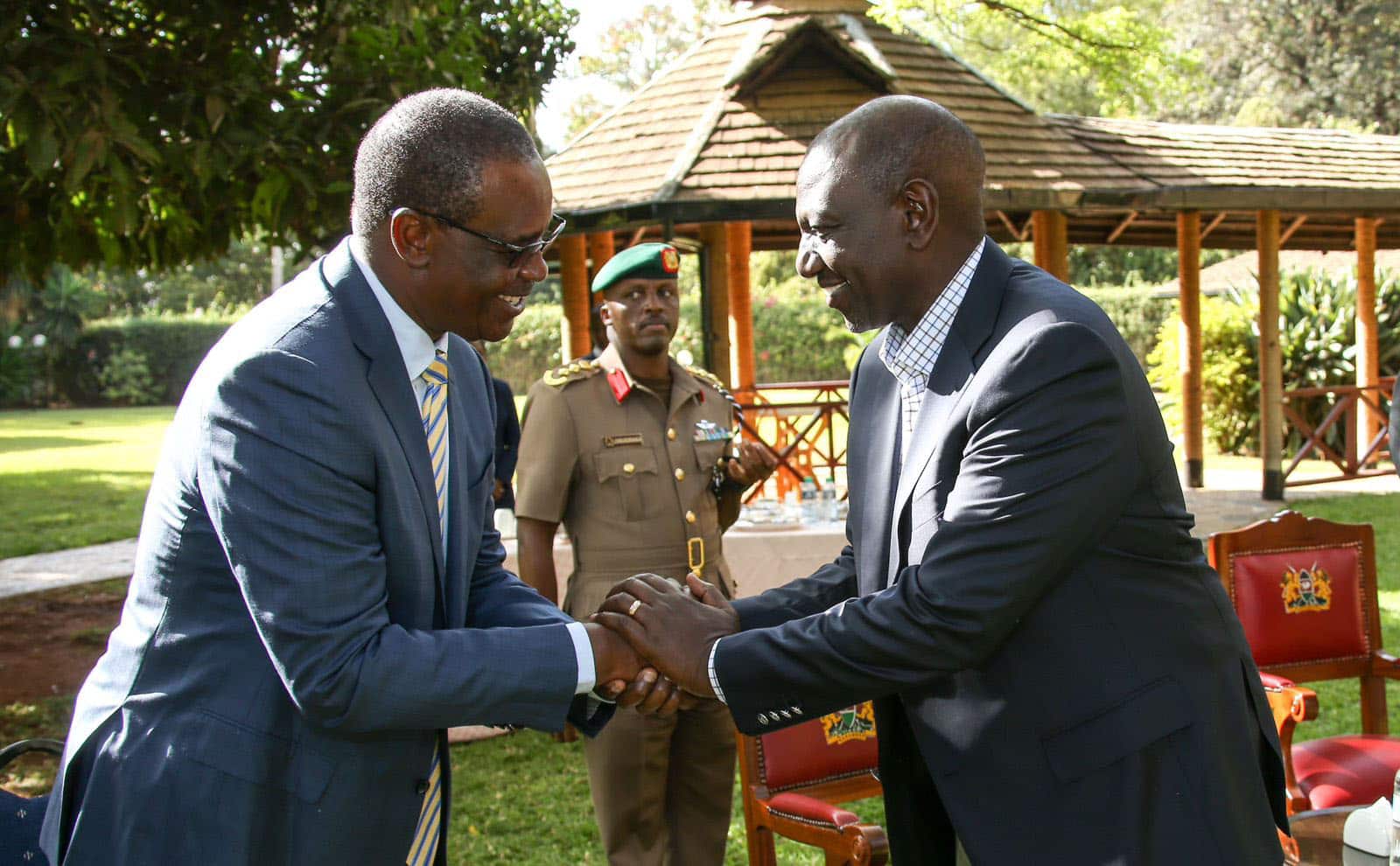 President William Ruto with Evans Kidero at State House in May 2023. PHOTO/PCS.