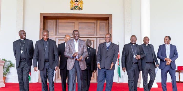 President William Ruto meets Kenyan Catholic Church bishops at State House, Nairobi, on June 28, 2024. PHOTO | PCS