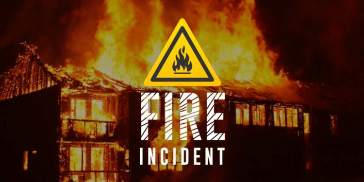 An image of a fire incident. Photo/Kenya Red Cross x