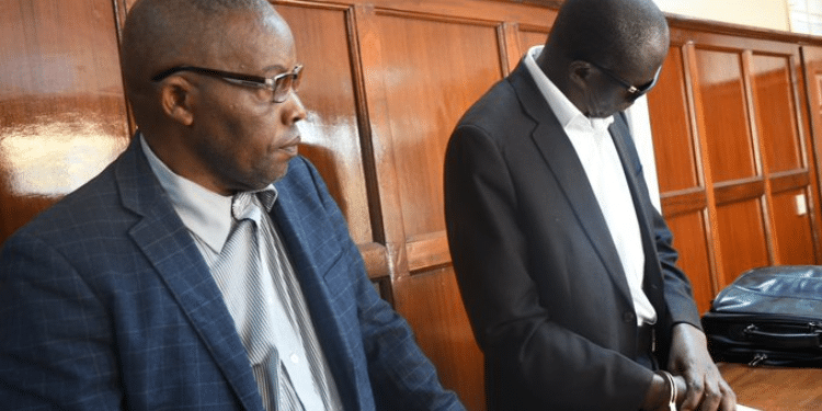 Samuel Wachenje and Hendrick Nyongesa NYS bosses sentenced to Prision. Photo/ODPP