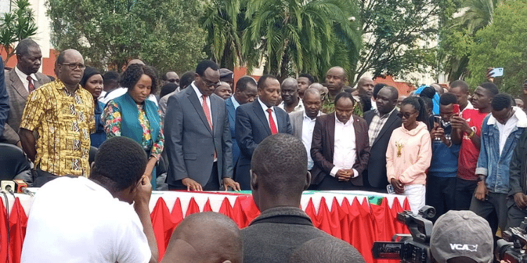 Moi University Staff meets with Education CS Julius Ogamba