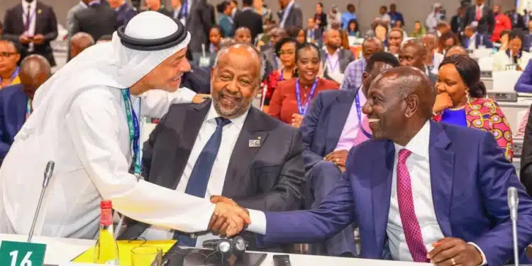 President William Ruto and other delegates at COP 28 in 2023.