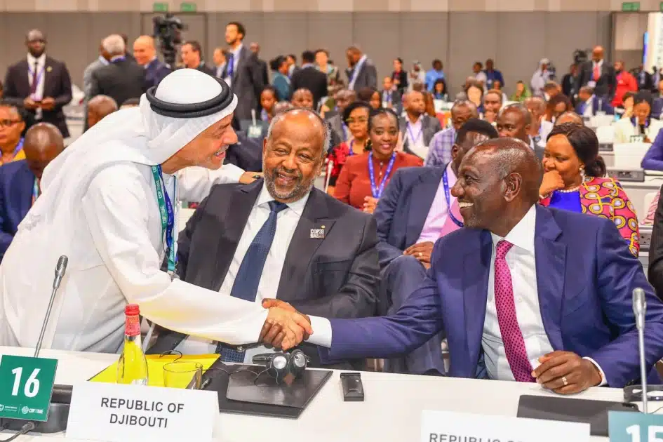 President William Ruto and other delegates at COP 28 in 2023.