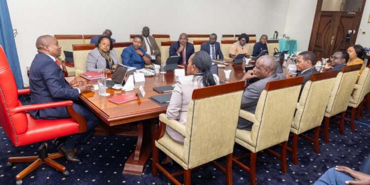 President William Ruto chairing a past cabinet meeting. Photo: PCS