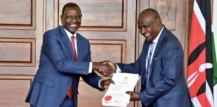 President William Ruto and Treasury CS Jogn Mbadi