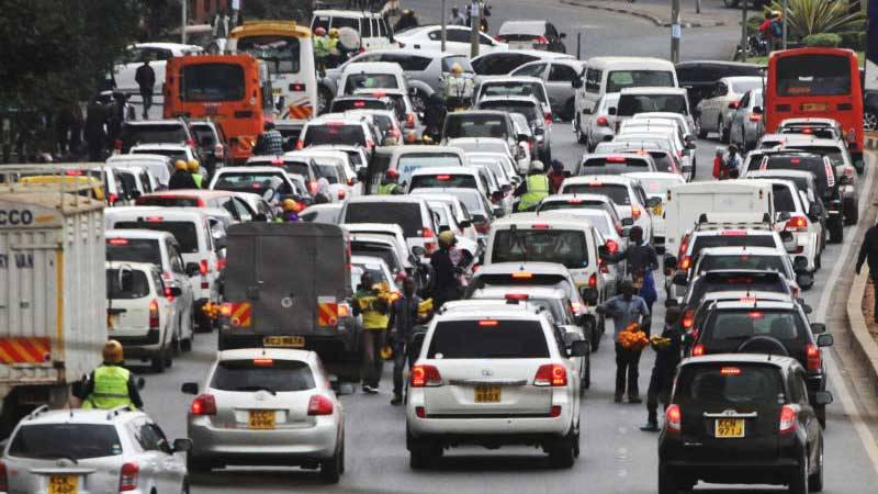 DCI, Traffic jam in Nairobi. PHOTO/Courtesy. Mudavadi. NTSA