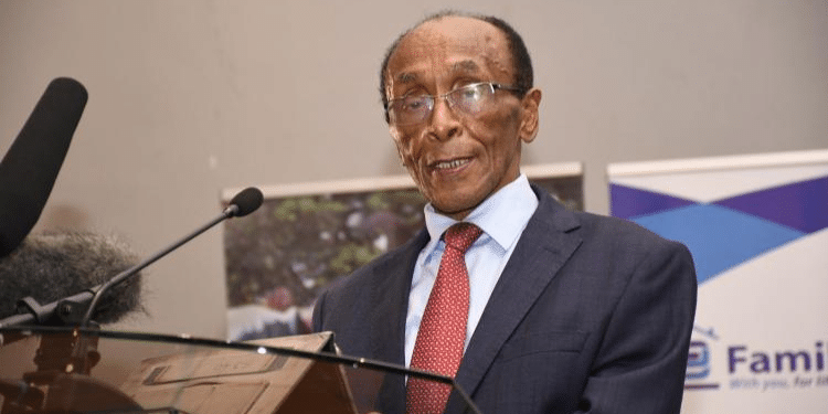 Family Bank Founder TK Muya speaking at a past lecture. PHOTO/UON