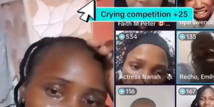 Tiktok Live: Kenyans Compete in Crying Challenge for Gifts Tiktok Live: Kenyans Compete in Crying Challenge for Gifts Tiktok Live: Kenyans Compete in Crying Challenge for Gifts