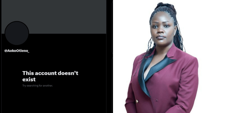 A photo collage of Maverick Aoko and a screengrab of her X account. PHOTO/ Maverick Aoko.A photo collage of Maverick Aoko and a screengrab of her X account. PHOTO/ Maverick Aoko.