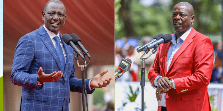 A photo collage of President William Ruto and DP Rigathi Gachagua. PHOTO/PCS/DPPS.