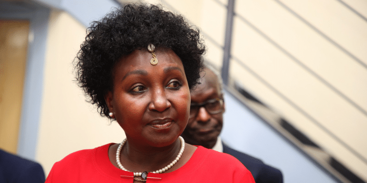 Deputy Speaker Glady Boss Shollei with CJ Martha Koome during the unveiling of the Tribunals Shared Services Infrastructure, at Kenya Re Tower in Upper Hill, Nairobi County on August 23, 2024. PHOTO/Shollei X.