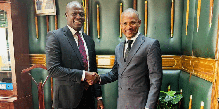 Embakasi East MP Babu Owino with Ndindi Nyoro MP for Kiharu constituency in Murang’a county. Photo: Babu Owino X
