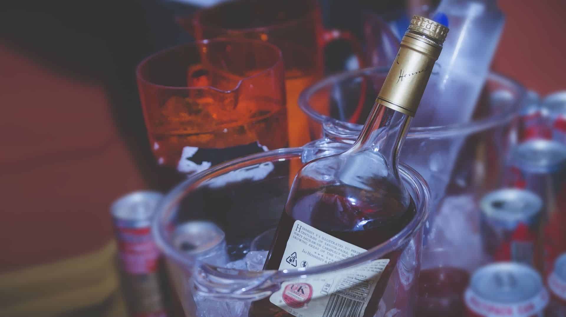 A photo of alcohol served at a restaurant.
