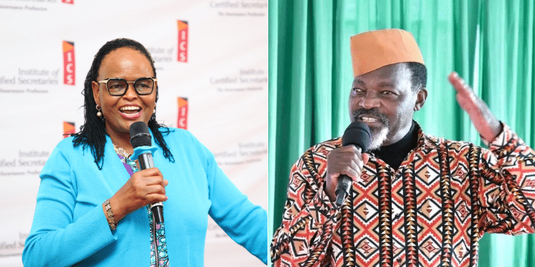 A collage of Chief Justice Martha Koome and Kung’u Muigai