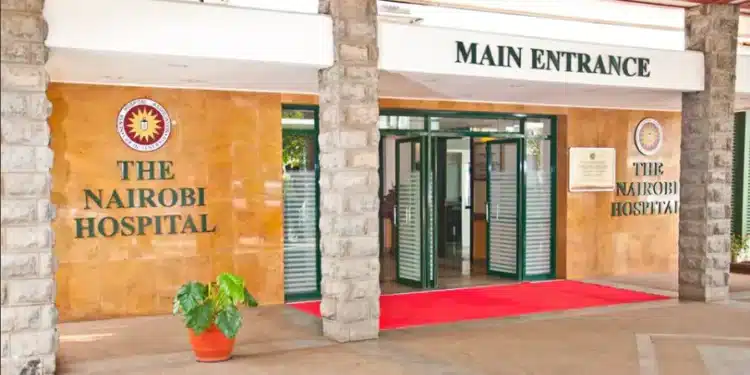 The Nairobi Hospital entrance.