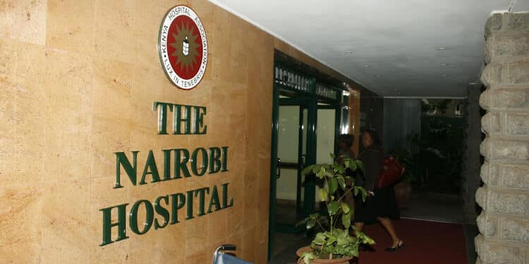 The Nairobi Hospital entrance.