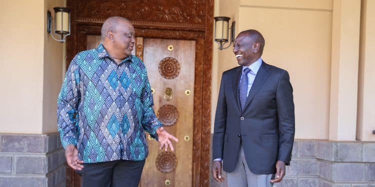 Former President uhuru Kenyatta meets President William Ruto in Gatundu. PHOTO/Office of the Fourth President.