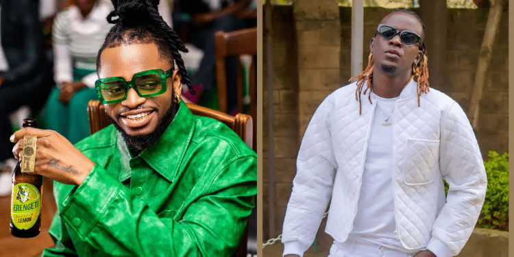 Diamond Platinumz alongside Willy Paul. Photo/x